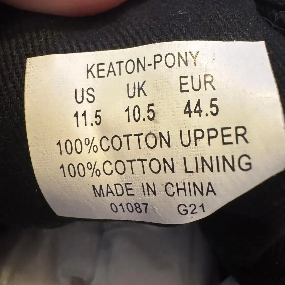 Polo Ralph Lauren Men’s Keaton Allover Pony black/white Canvas Sneakers Sz 11.5